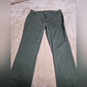 Green Straight-Leg Pants